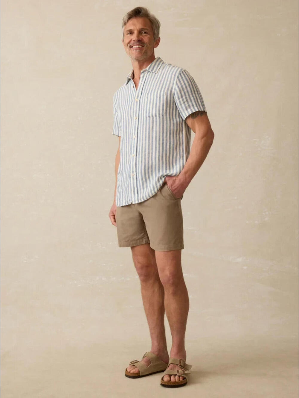 Faherty Mens Essential Drawstring Shorts Elastic Waist 6.5 ” Inseam Size XXL NWT